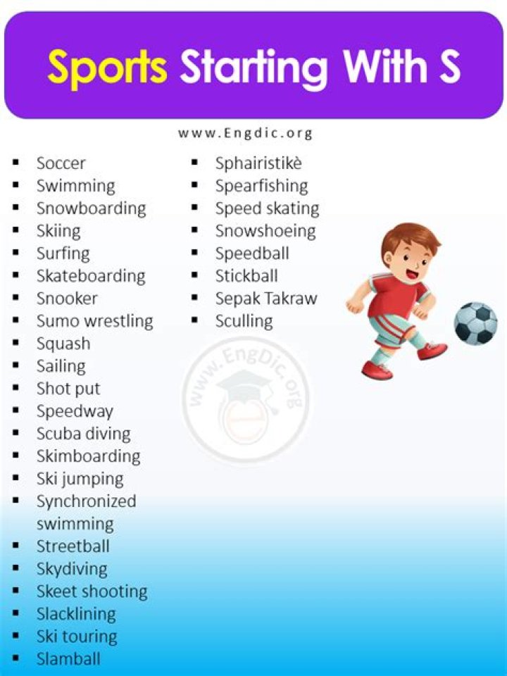 Exploring The Fascinating World Of Sports Beginning With S